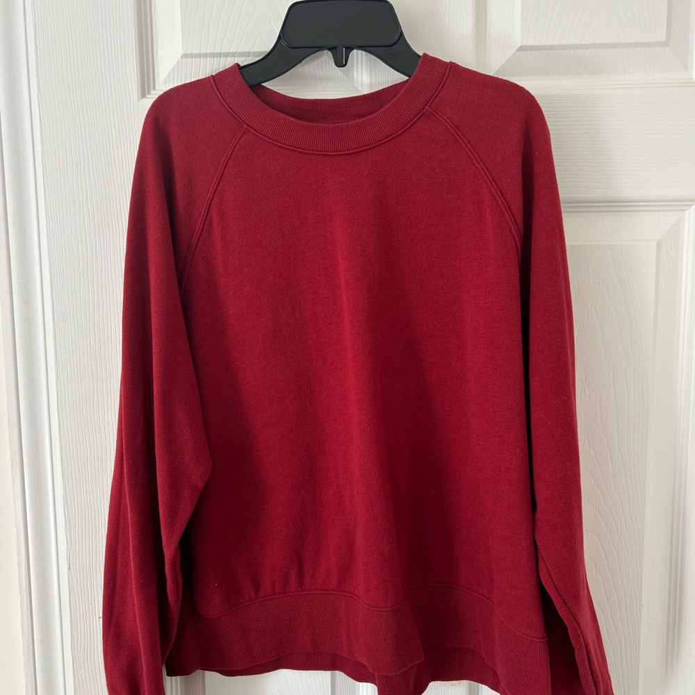 Women's Red Basic Crewneck
